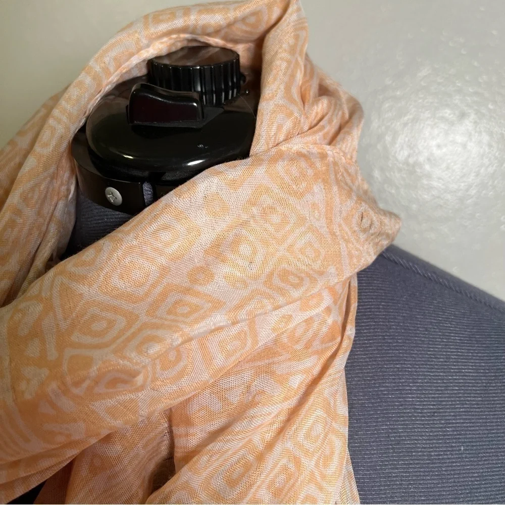 Karma Scarf Blush Pink White Geometric